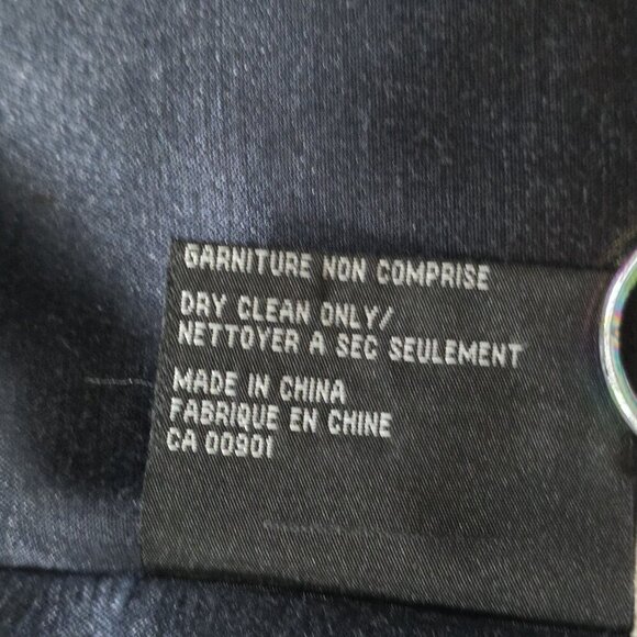 London Fog Coat Women 8R M Black Wool Blend Pockets Buttons Quilt Lined Preppy - Picture 13 of 16